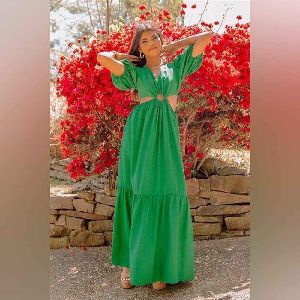 NWOT Green Maxi Dress